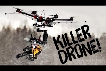 Zabijácký dron s motorovou pilou!